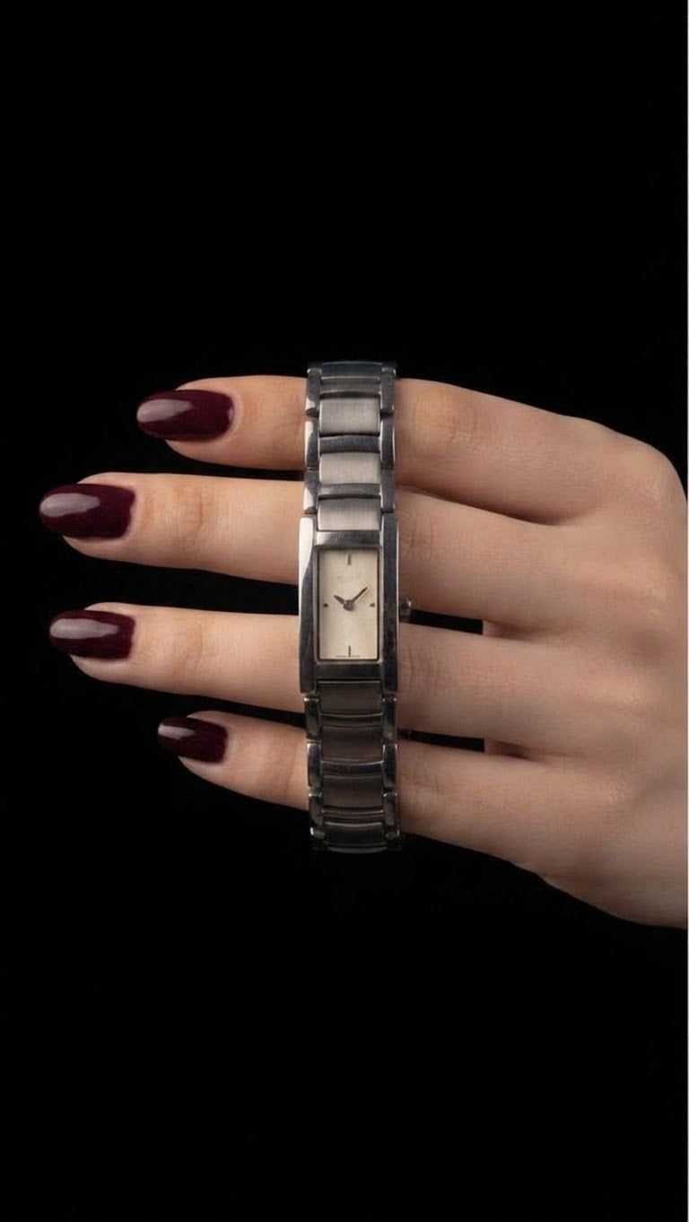 Rectangular Silver Watch