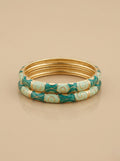 Teal Enamel Bangles