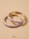 Lavender Garden Enamel Bangles