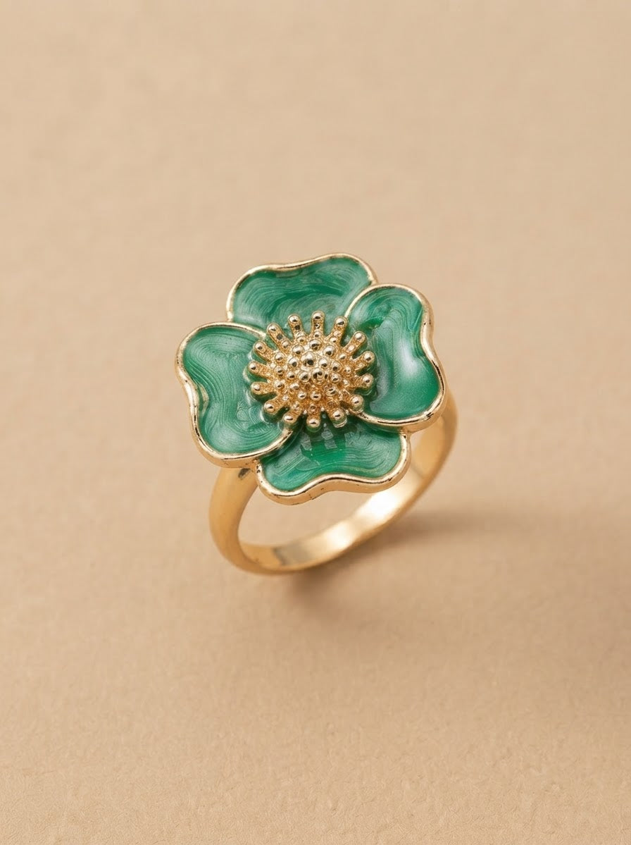 Green Bloom Ring