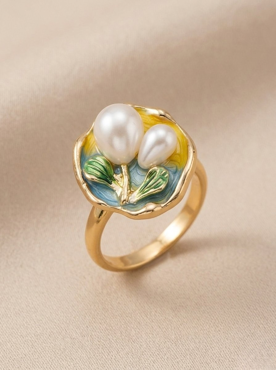 Ocean Sunrise Enamel Ring