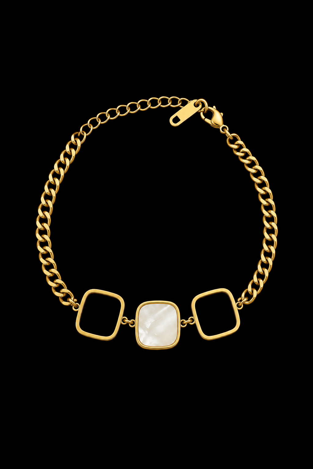 Double sided square bracelet