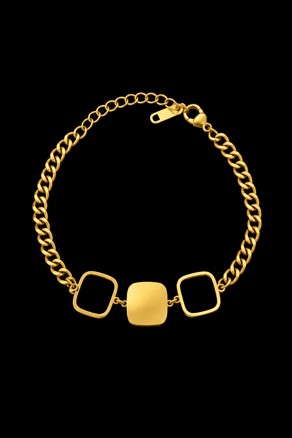Double sided square bracelet