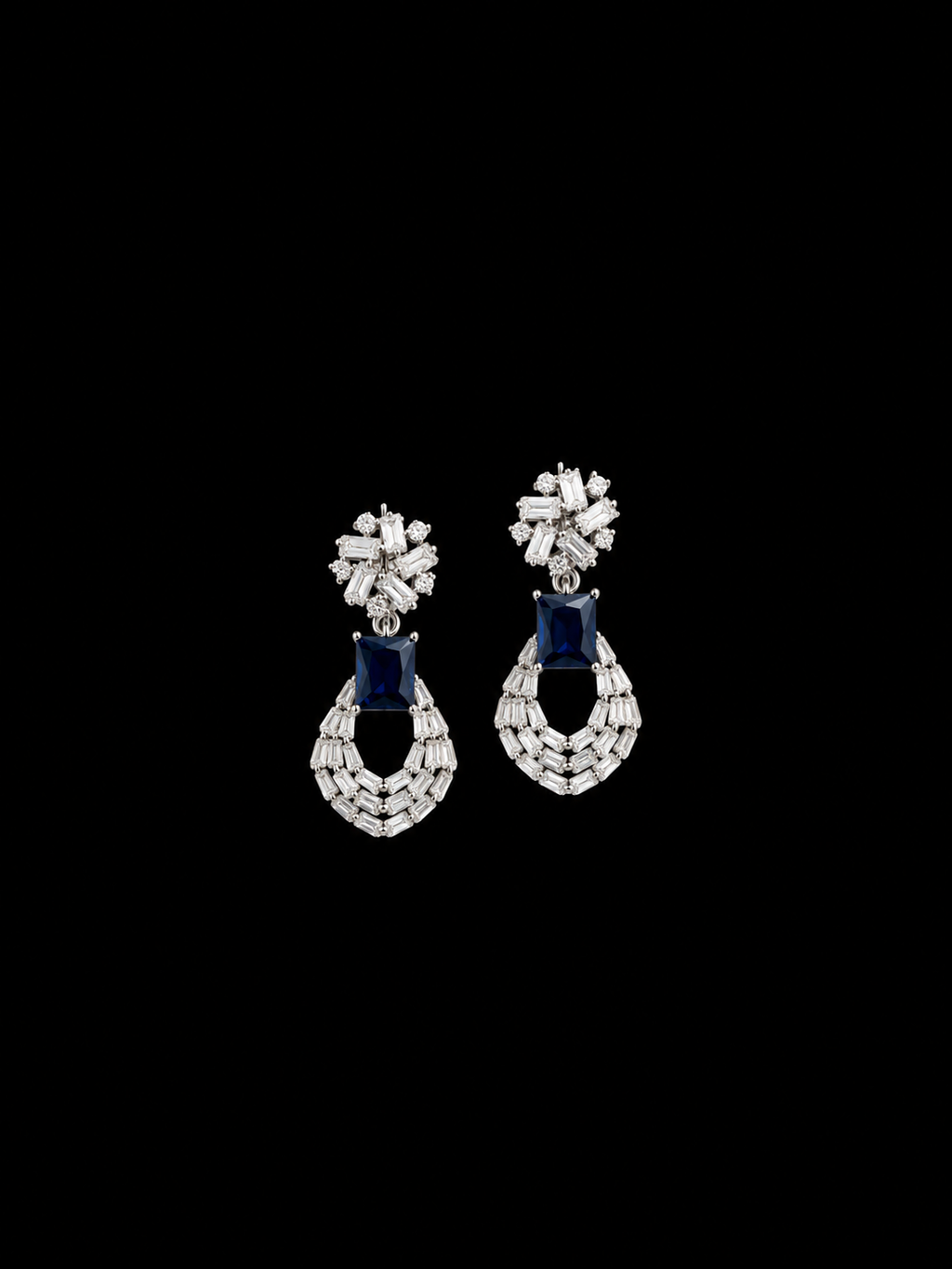 Blue Aura Drop Earrings