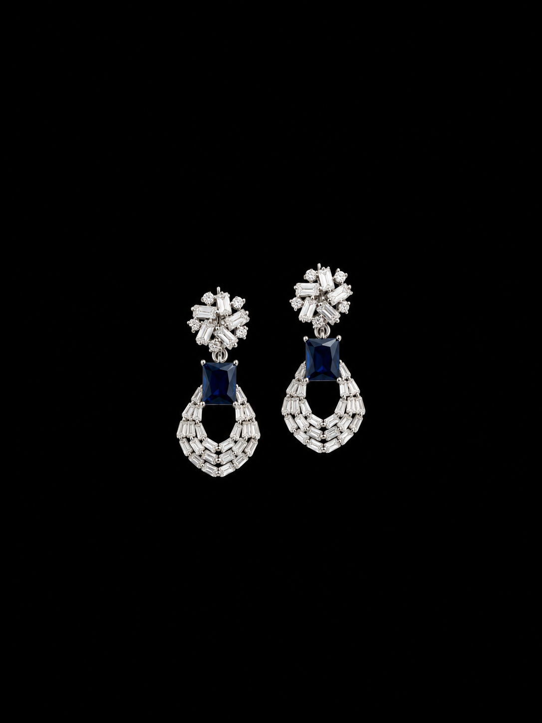 Blue Aura Drop Earrings