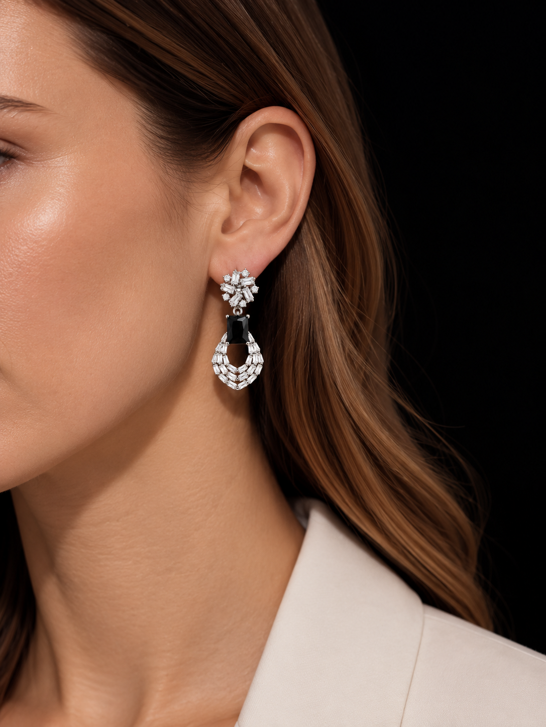 Midnight Aura Drop Earings