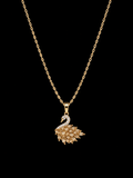 Golden swan necklace