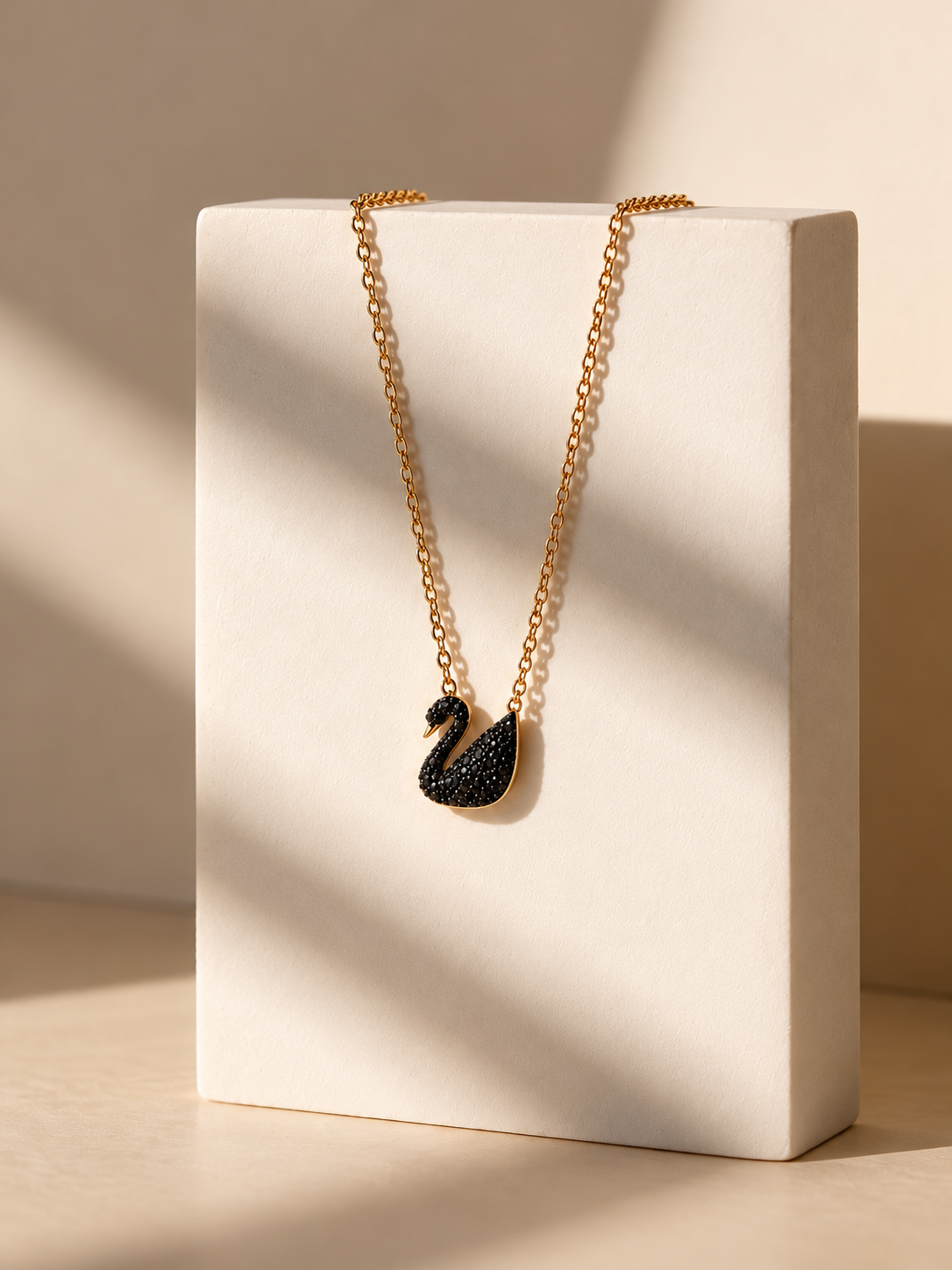 black swan necklace