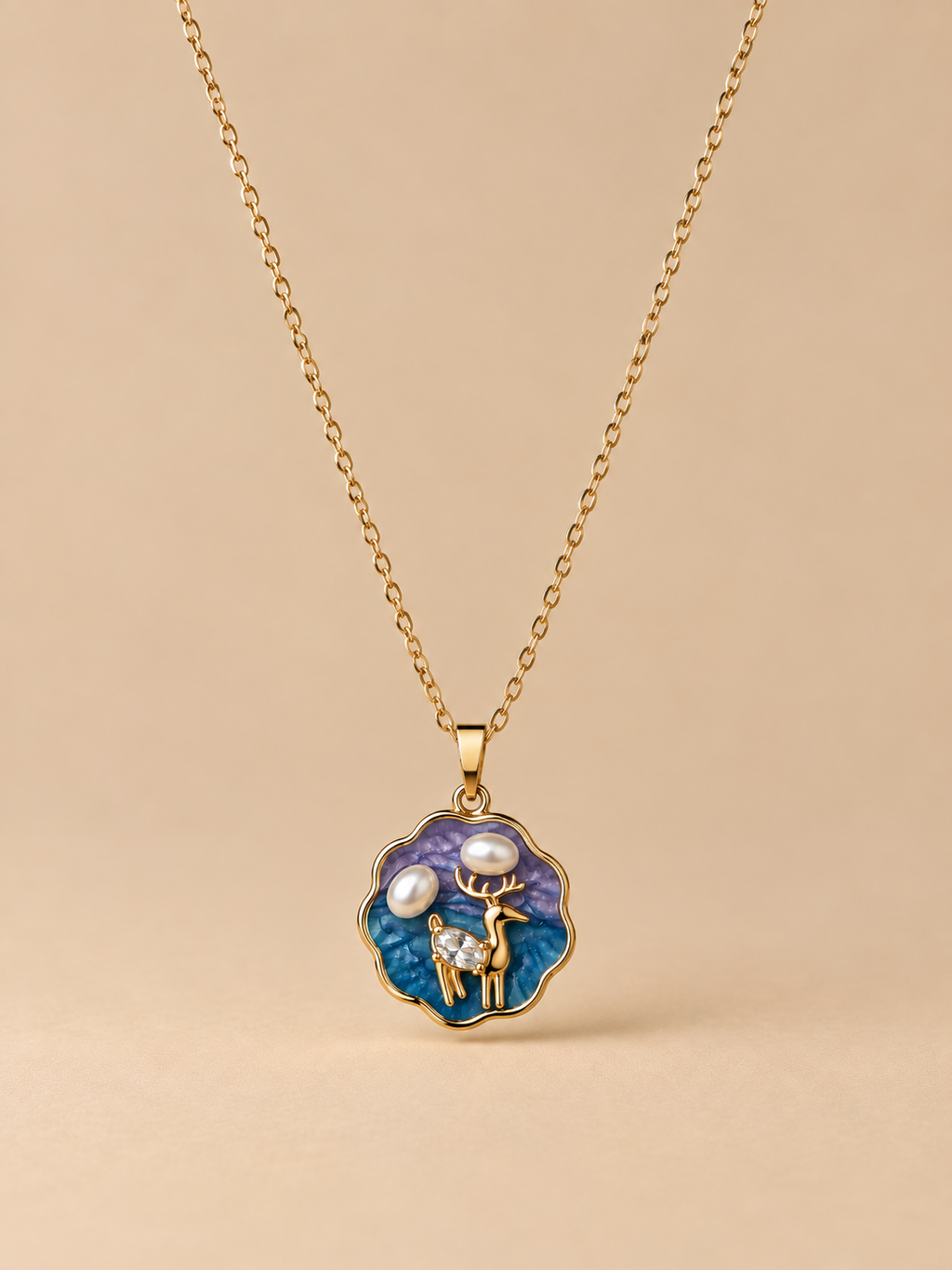 Starry Deer Necklace