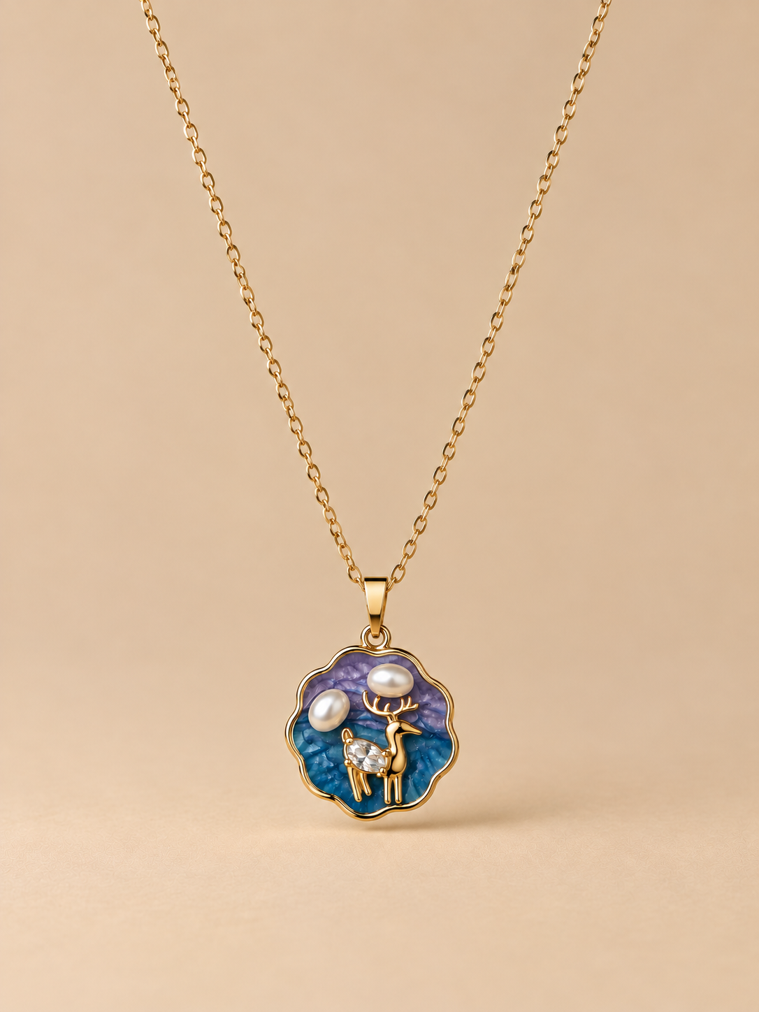 Starry Deer Necklace