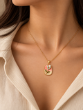 Blush Pearl Enamel Necklace