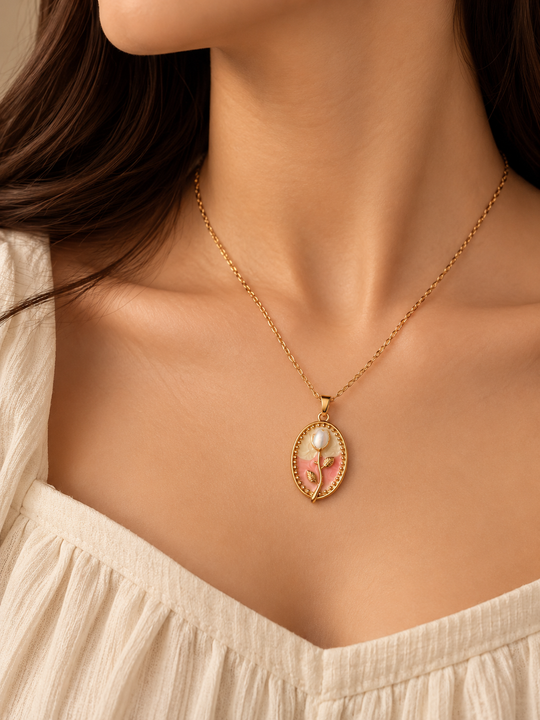 Pearl Tulip Necklace