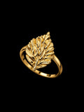 Golden leaf ring
