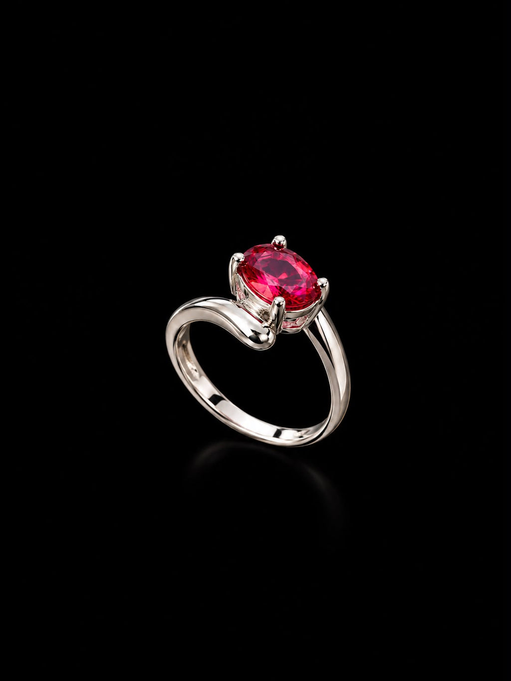 Pink Stone Twist Ring