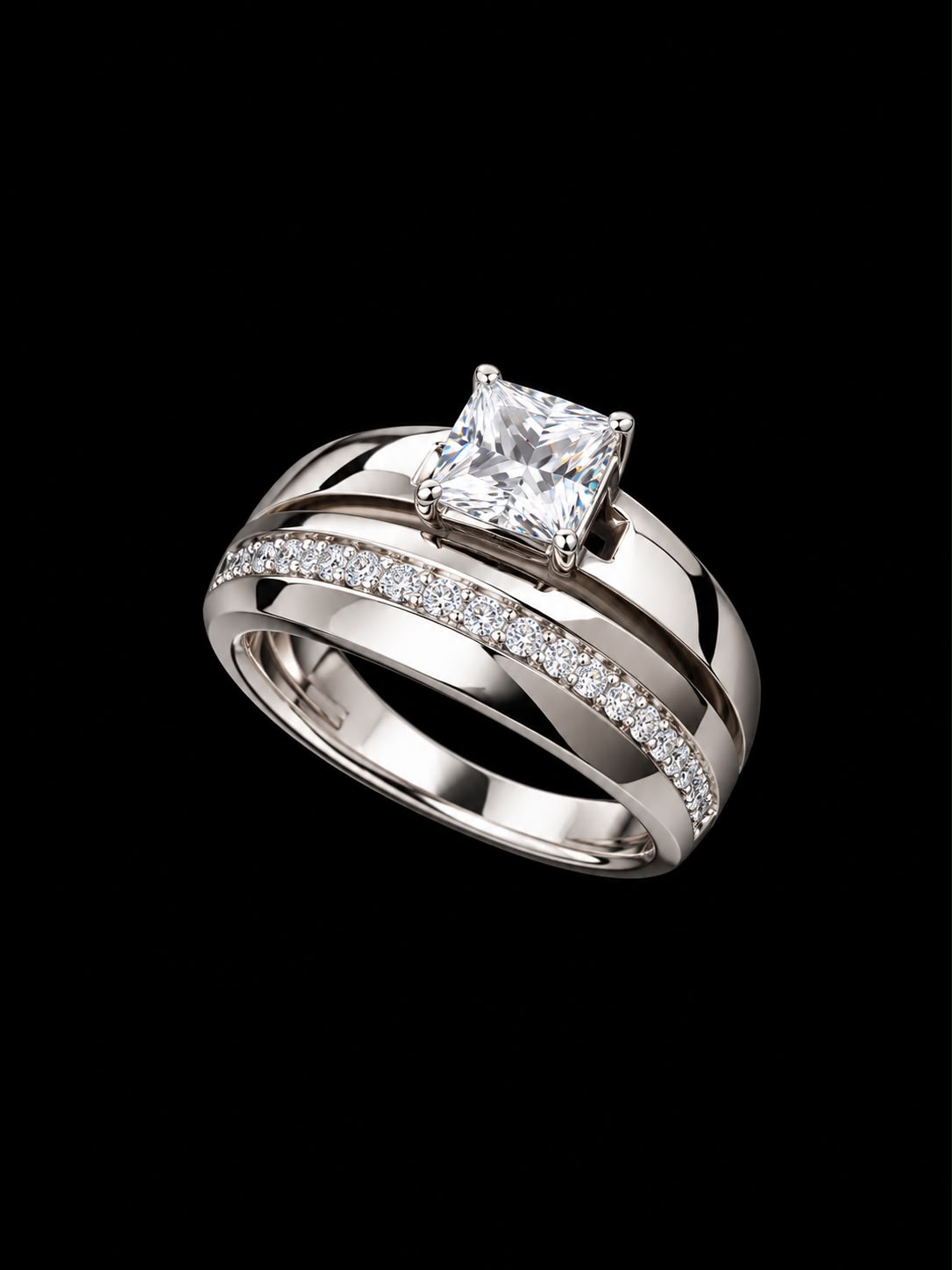 Arlo Stacked Silver Ring